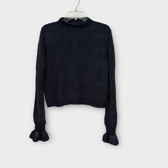 BB Dakota Mock Neck Sweater in Blue Sparkle Women’s Size XS NWOT - Picture 3 of 9